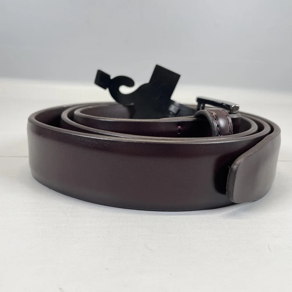 Florsheim Belt Mens Size 42 Brown Leather Dress Silver Buckle Business Classic